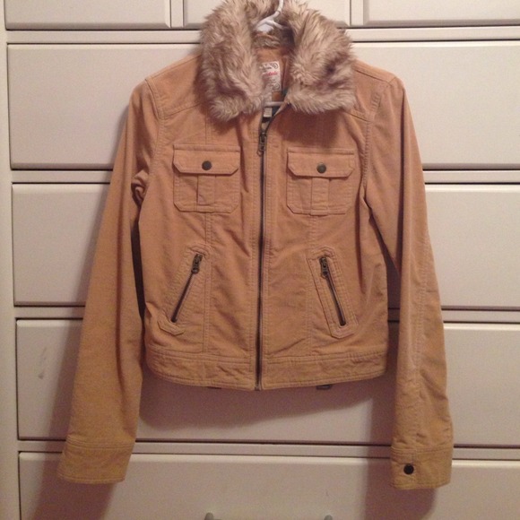 Tan zipper up jacket