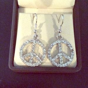 Peace sign earrings