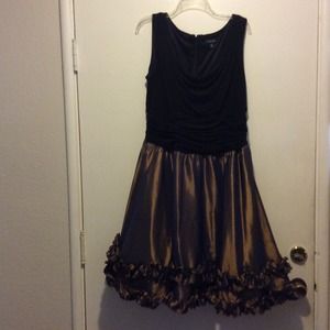 Party dress worn once black top purplish bottom