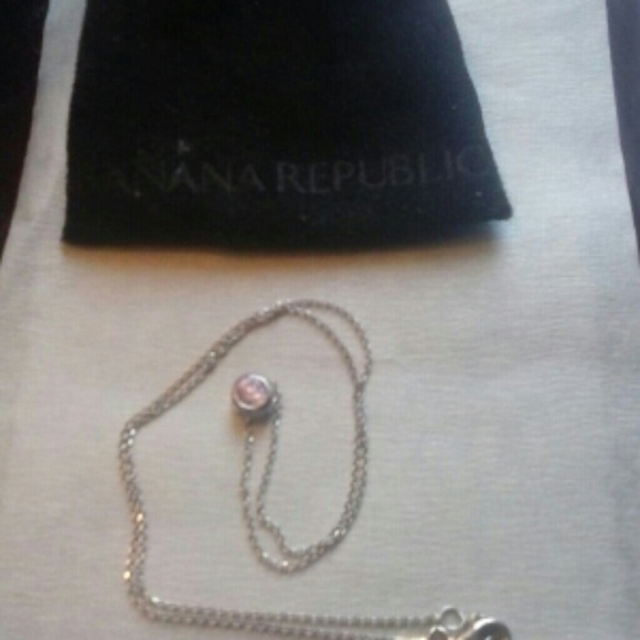 Sterling silver 925 tiny Pink stone Necklace