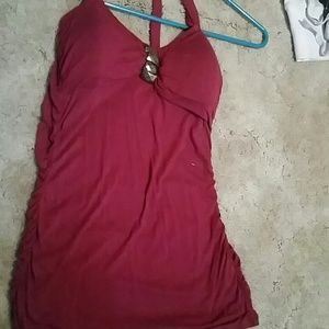 Maroon halter top