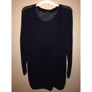 Navy blue sweater dress