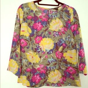 J.Crew Flower Top