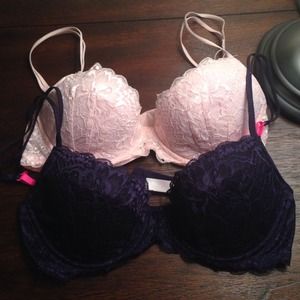 2 PINK Victorias Secret lace bras