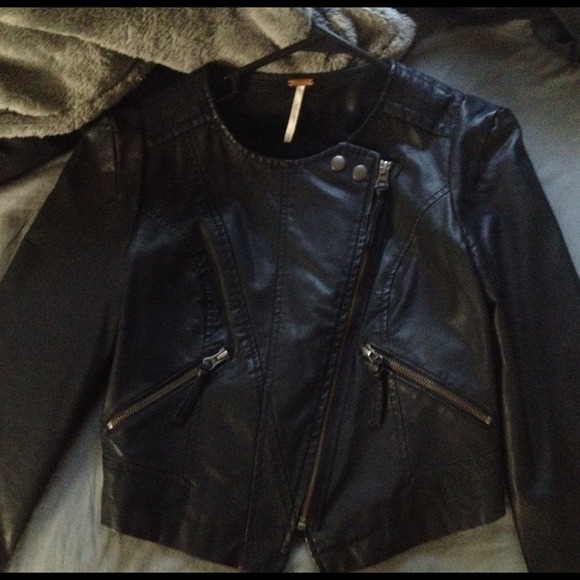 Free People leather moto jacket