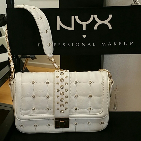 *Nwt white and gold bling handbag - Picture 2 of 4