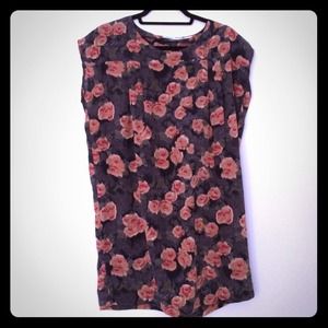 100% Silk Flower Print Dress