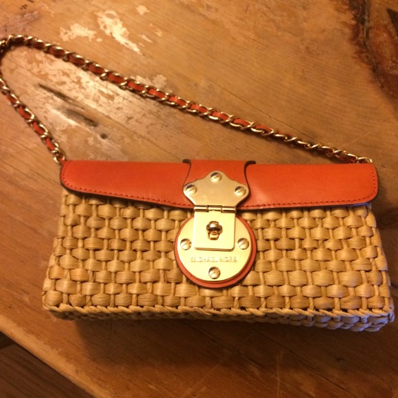 Michael Kors purse - orange and tan