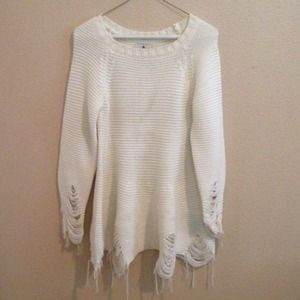 ✨ISO✨ UNIF distressed sweater :( black or white