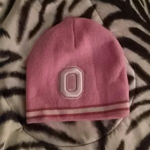 Pink Ohio State beanie