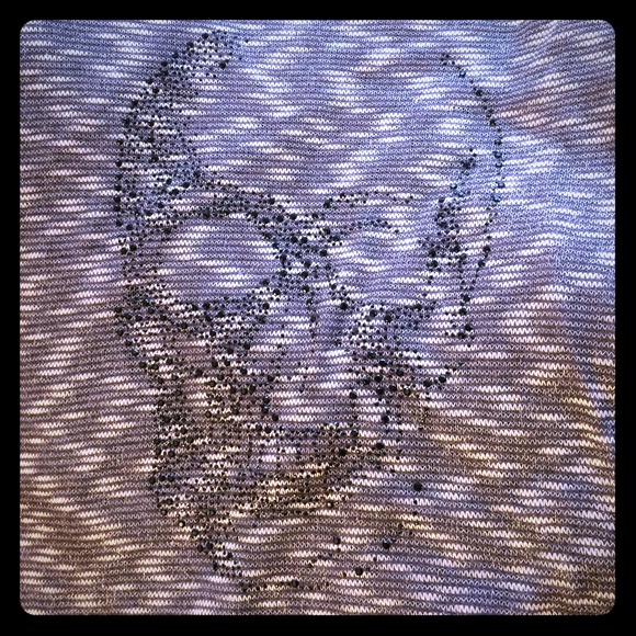 Large skull print long sleeve shirt