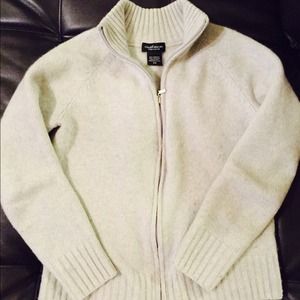 Cashmere fitted sweater, light grey