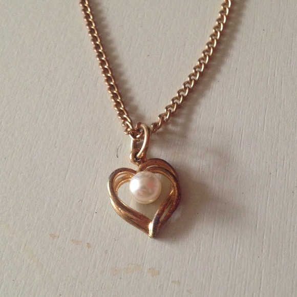 Gold and Pearl Heart