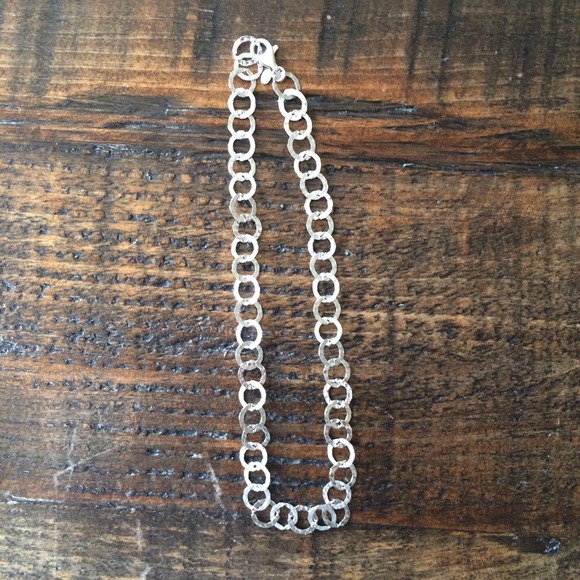Sterling silver link necklace made in Italy.