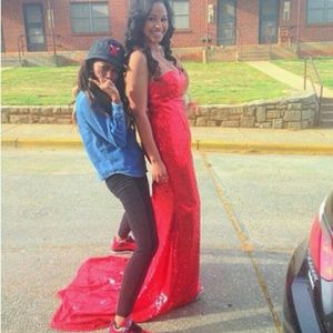 Elegant RED prom dress