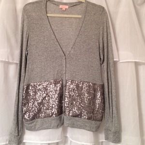 Gray and sequin cardigan