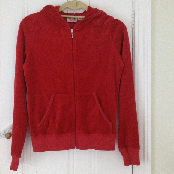 Red Juicy Couture Velour Hoodie
