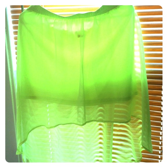 Forever 21 Bright yellow high low skirt