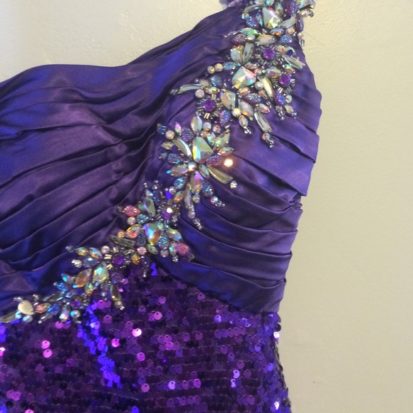 Purple Prom Dress - Picture 2 of 4