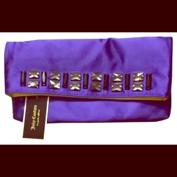 💋SOLD💋NWT Juicy Couture Foldover Sateen Clutch