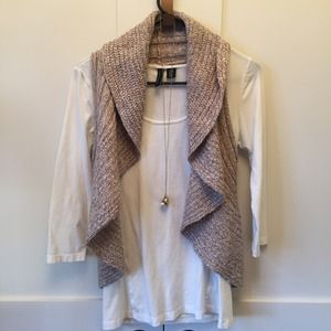 Knit Cardigan Sweater Vest