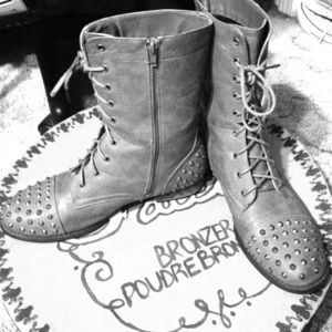 Cathy Jean spiked army boots