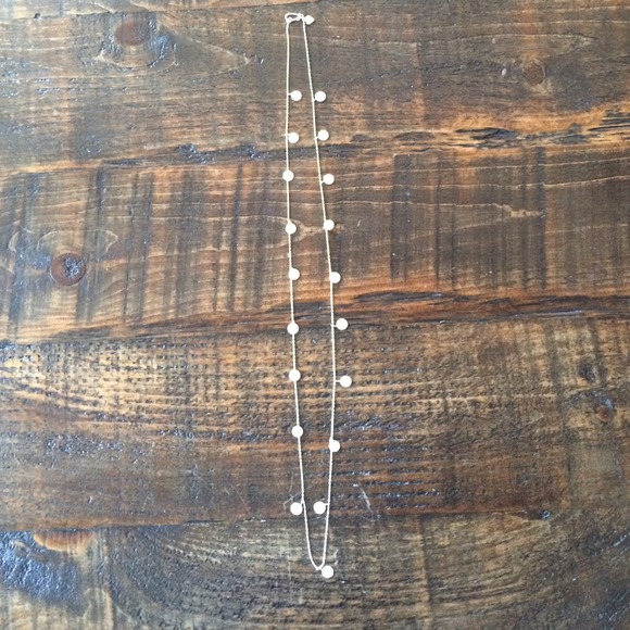 Stella & Dot sterling silver disc necklace