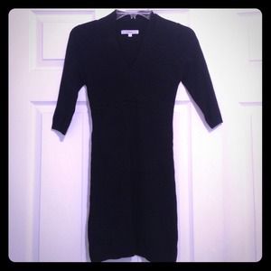 SALE Black ribbed sweater dress