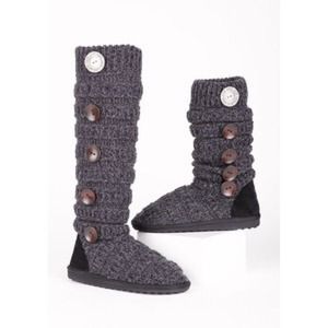 Mukluk button knit boots