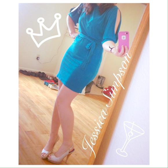 NWOT Jessica Simpson Turquoise Cocktail Dress