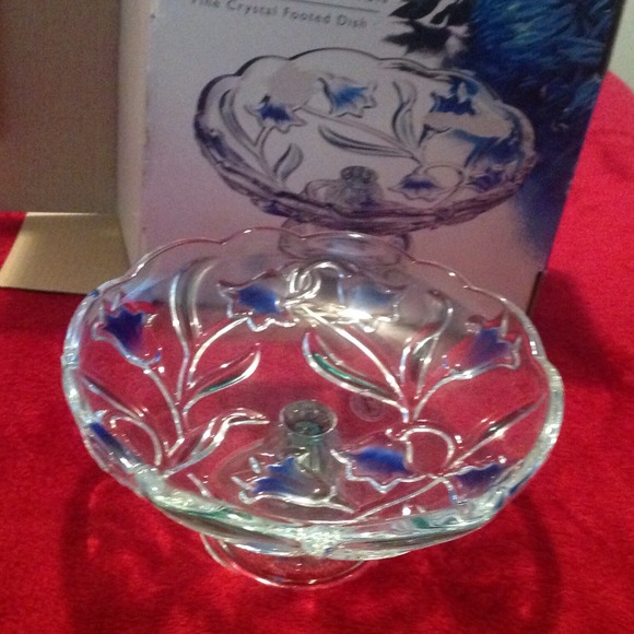 Crystal Footed Dish ! - Picture 2 of 2