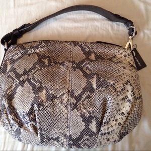 Banana Republic Snakeskin print leather bag NWT