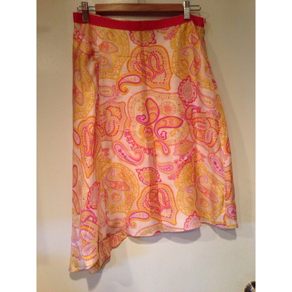 Silk Paisley Skirt.