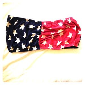 SEE YOU MONDAY AMERICAN FLAG BANDEAU