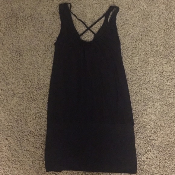 H&M black tunic tank top size medium