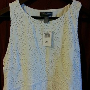 A pea in the pod white eyelet maternity top