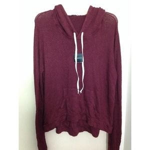 NWOT Brandy Melville Knitted Maroon Hoodie