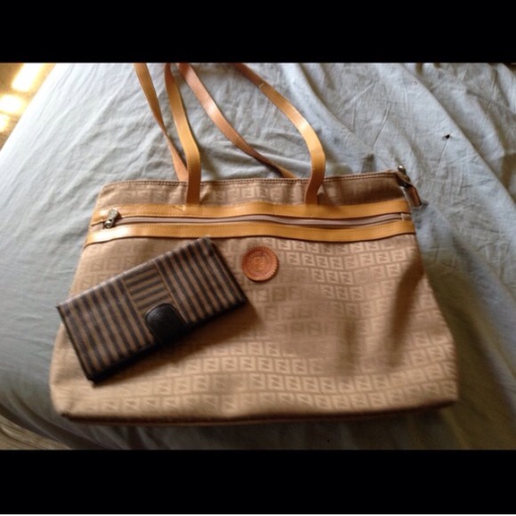 Fendi tote with wallet