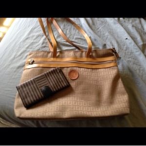 Fendi tote with wallet