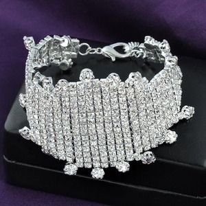 Copper bracelet with Czech Crystal