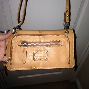 Fossil tan leather crossbody NWT