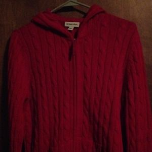 St. John's Bay red zip sweater