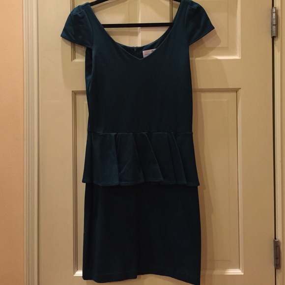 Ponte Knit Peplum Dress - Picture 3 of 3