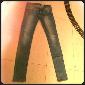H&M super skinny super low waist jeans
