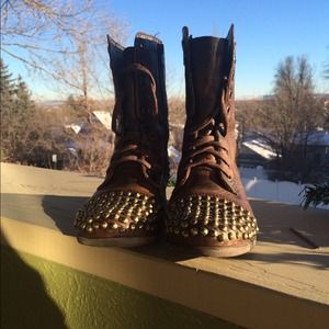 Steve Madden Studded Troopa Combat Boot