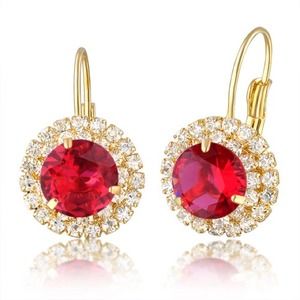 Czech Crystal & zircon earrings