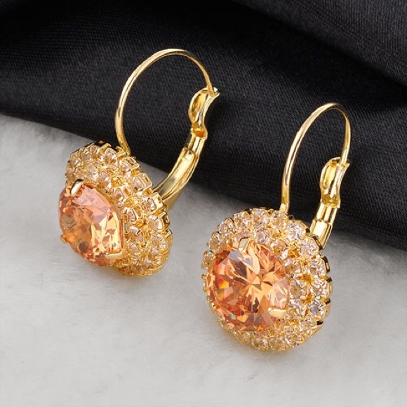 Czech Crystal with zircon earrings - Picture 3 of 4