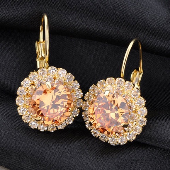 Czech Crystal with zircon earrings - Picture 4 of 4