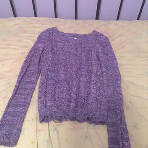 Long sleeve purple sweater