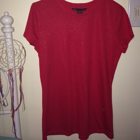 Armani Exchange Pink Sparkles top